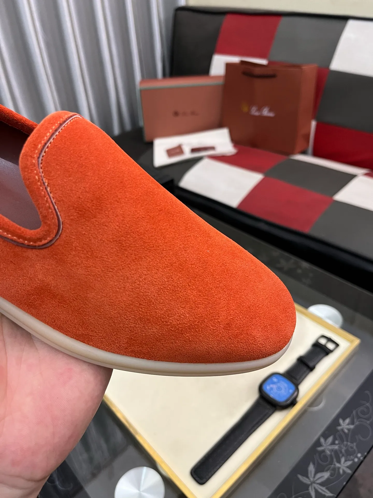 Men's men's shoes 💰420⌚️⌚️Loro*Piana pure original 2023 soft and comfortable LP deerskin flat casual star same style slip-on Loft men's shoes size 38-44